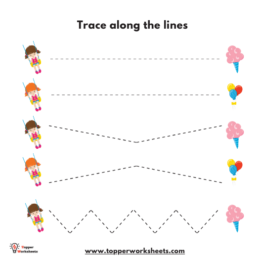 10 Free Printable Carnival Prewriting Tracing Worksheets PDF