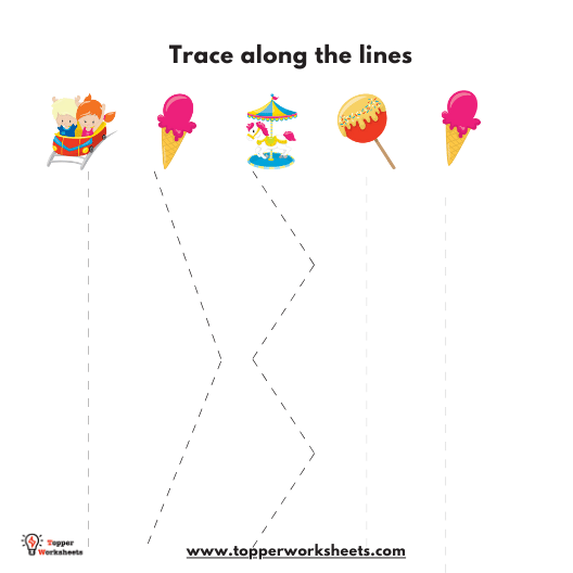 Carnival Prewriting Tracing Worksheets