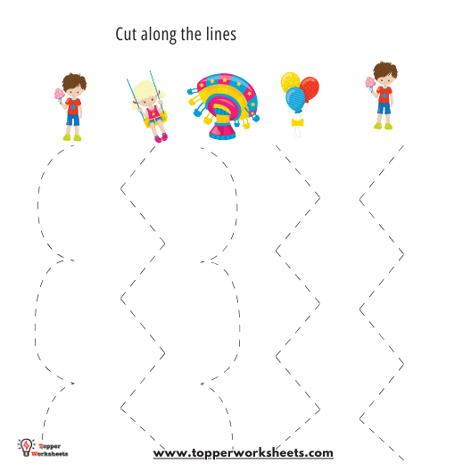 Carnival Prewriting Tracing Worksheets